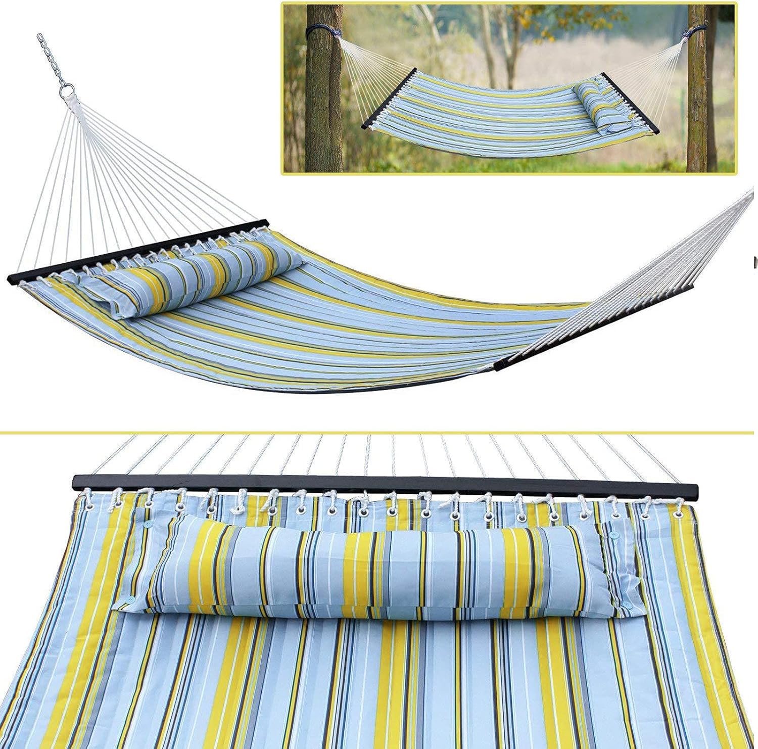 2 Person Hammock, Lengthening and Thickening Quilted Fabric