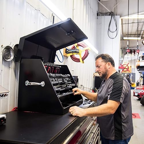 Miniatura 2 de Montezuma LA400B - Caja de herramientas triángulo portátil de 30 pulgadas - Diseño de varios niveles - Construcción de calibre 16 - Caja de