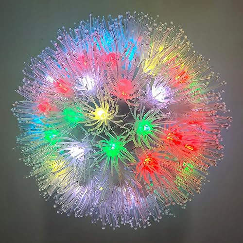 Bola de luces de Navidad de 7 pulgadas que cambian de color, luces colgantes para exteriores, 100 luces LED de regalo, luz RGB regulable, luz de disponible en Yaxa Guatemala