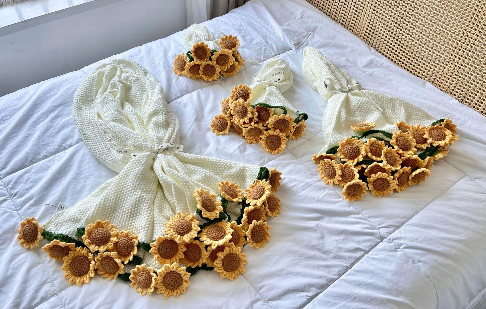 Amazon｜花束ブランケット ひまわり 完成品 ブーケブランケット 大判