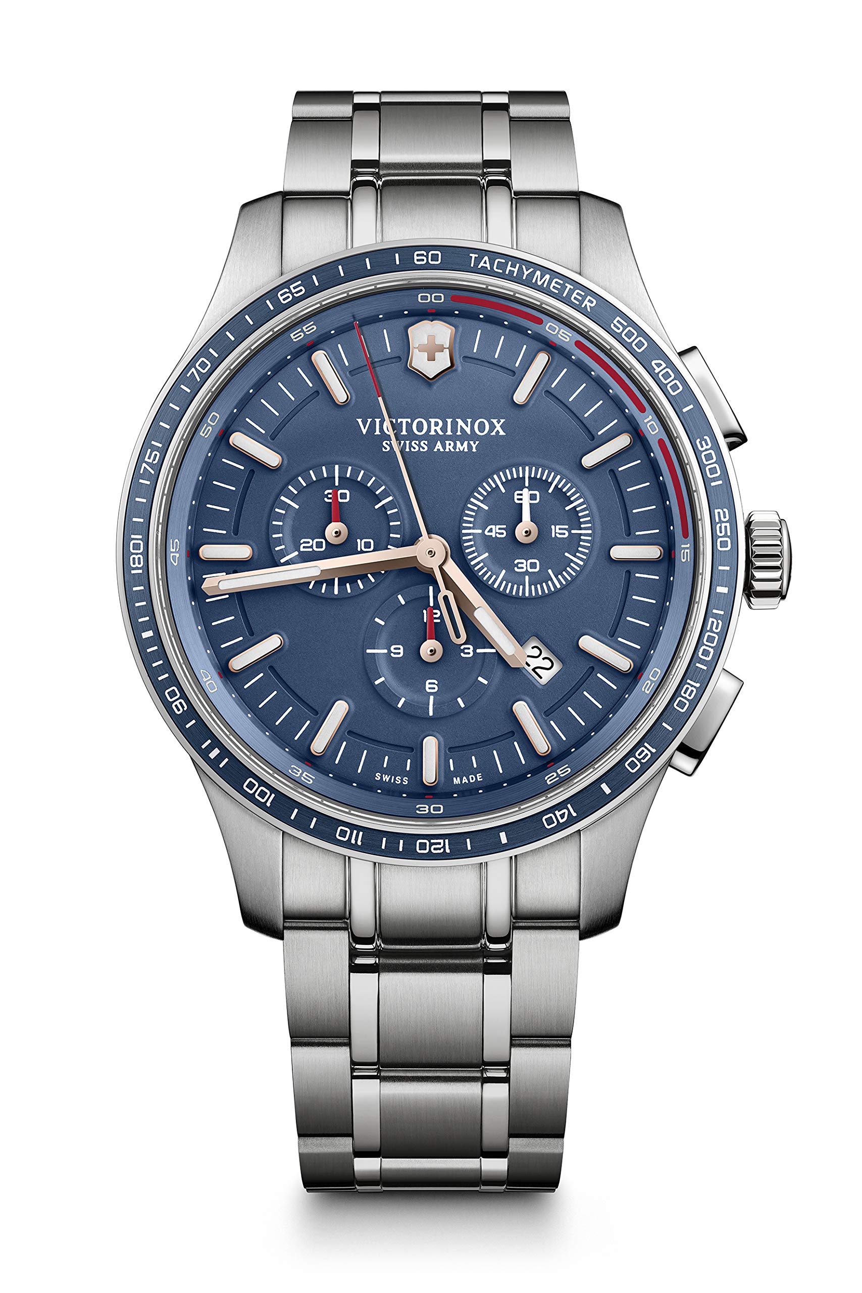 Victorinox Alliance, Chronograph, Stainless Steel Bracelet, Mens Watch, 44 mm, Blue dial, Swiss Made (B07GFRBYNN) Amazon Price History, Amazon Price Tracker