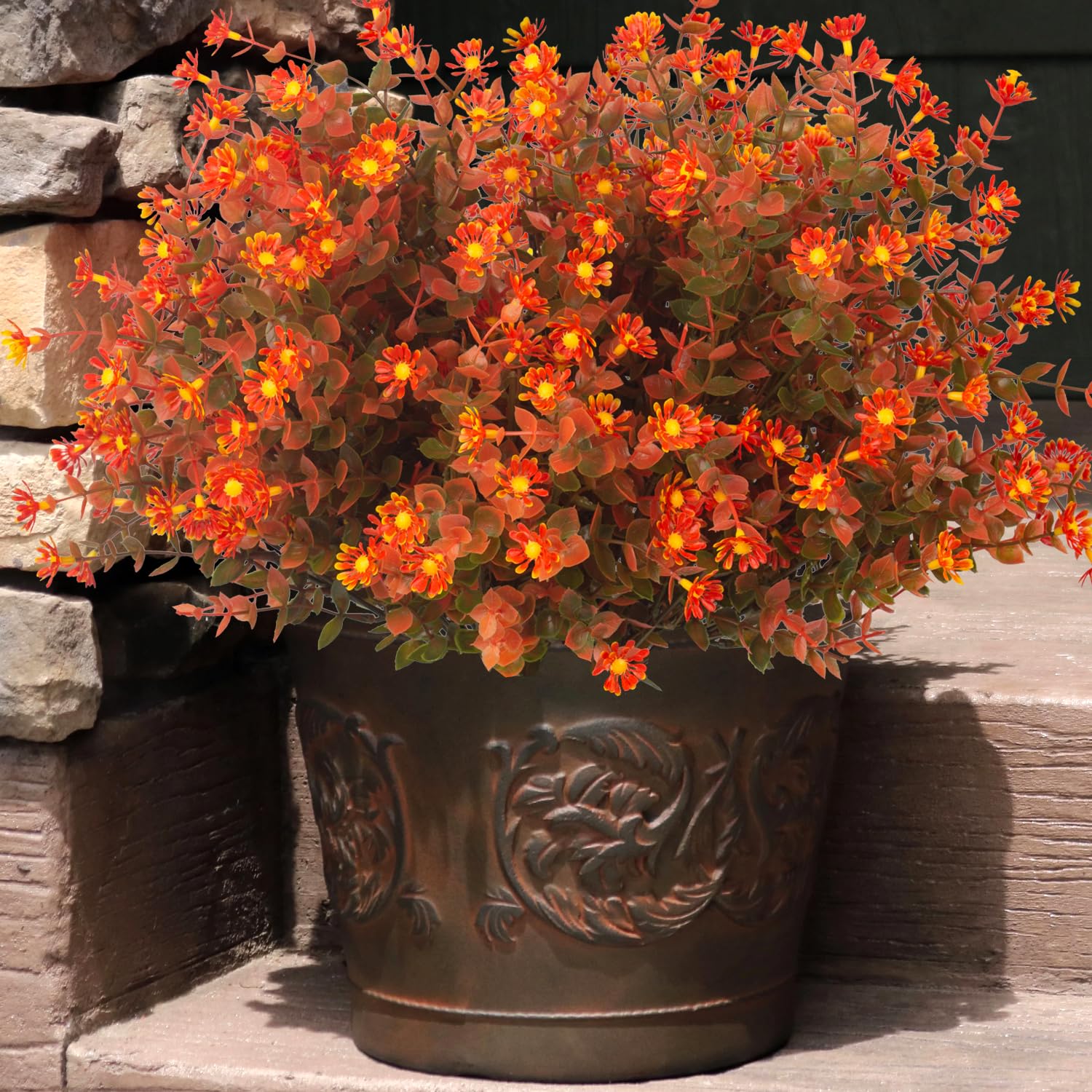Fleurs d'automne artificielles haut de gamme et durables pour grand vase