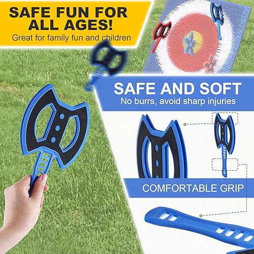 Miniatura 19 de Throwing Axe for Axe Throwing Game for Backyard, Throwing Axe Set with Throwing Star for Outdoor Games, Durable and Fun for All Ages