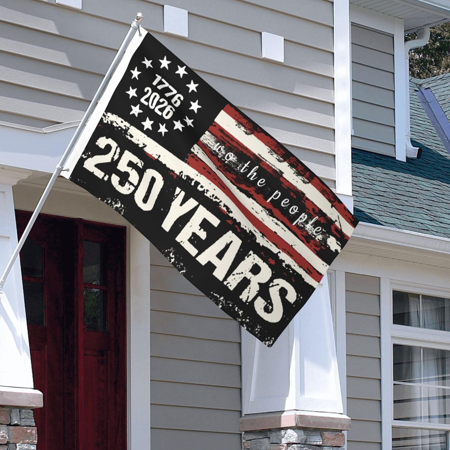 250 Year American Anniversary Flag, 250th Anniversary Usa Flag Patriotic 4th of July We The People 1776 Yard Flags For Outside 5x8 Ft Double Sided3-Ply Outdoor Banner Decorations