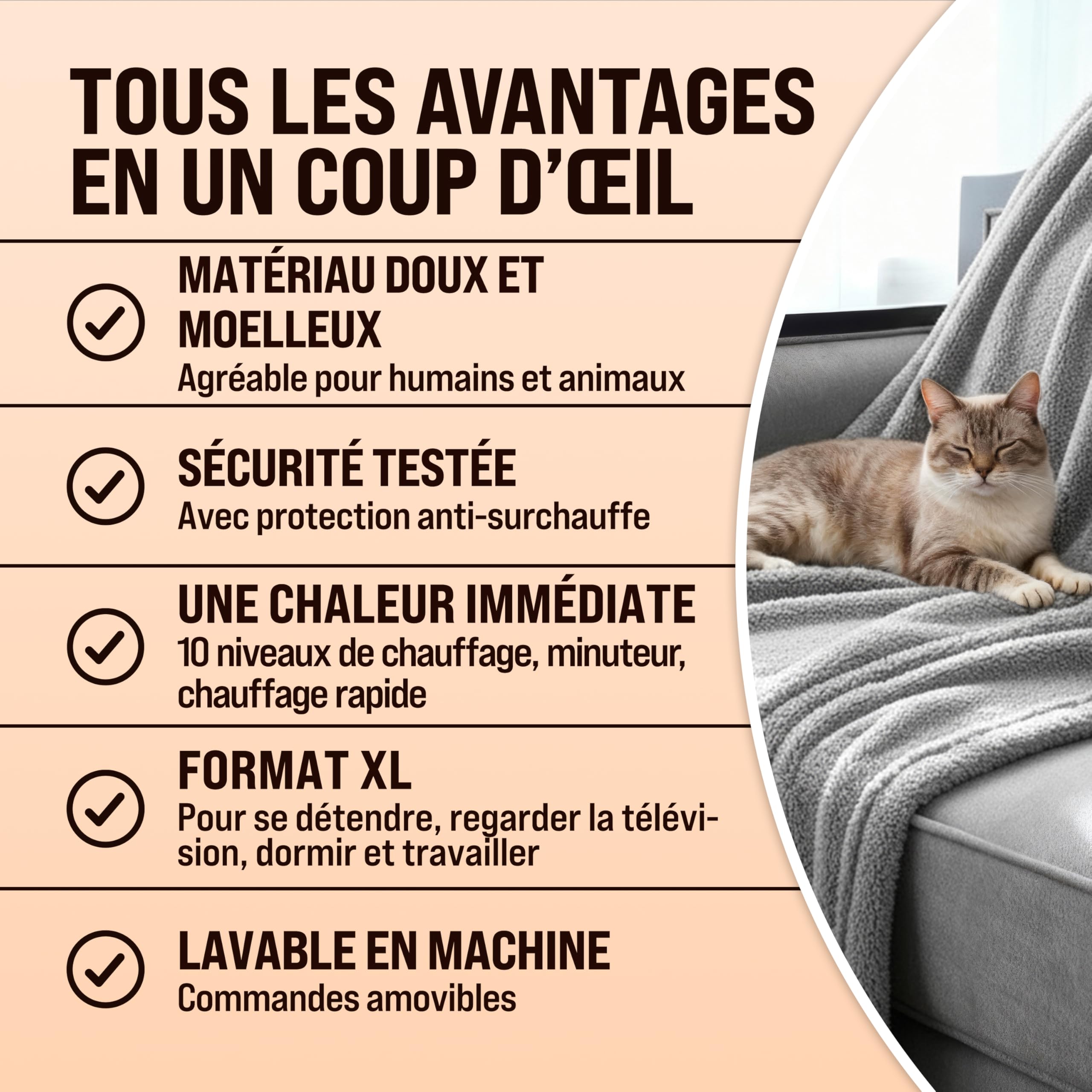 Monzana® Couverture chauffante 180x130cm 2 Places 120W 10 Niveaux de Chauffage minuteur Protection Anti-surchauffe surmatelas Chauffant électrique