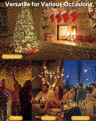 Miniatura 3 de Proyector de luces de Navidad para exteriores impermeables con control remoto, decoraciones de Navidad al aire libre, luces de jardín y paisaje con