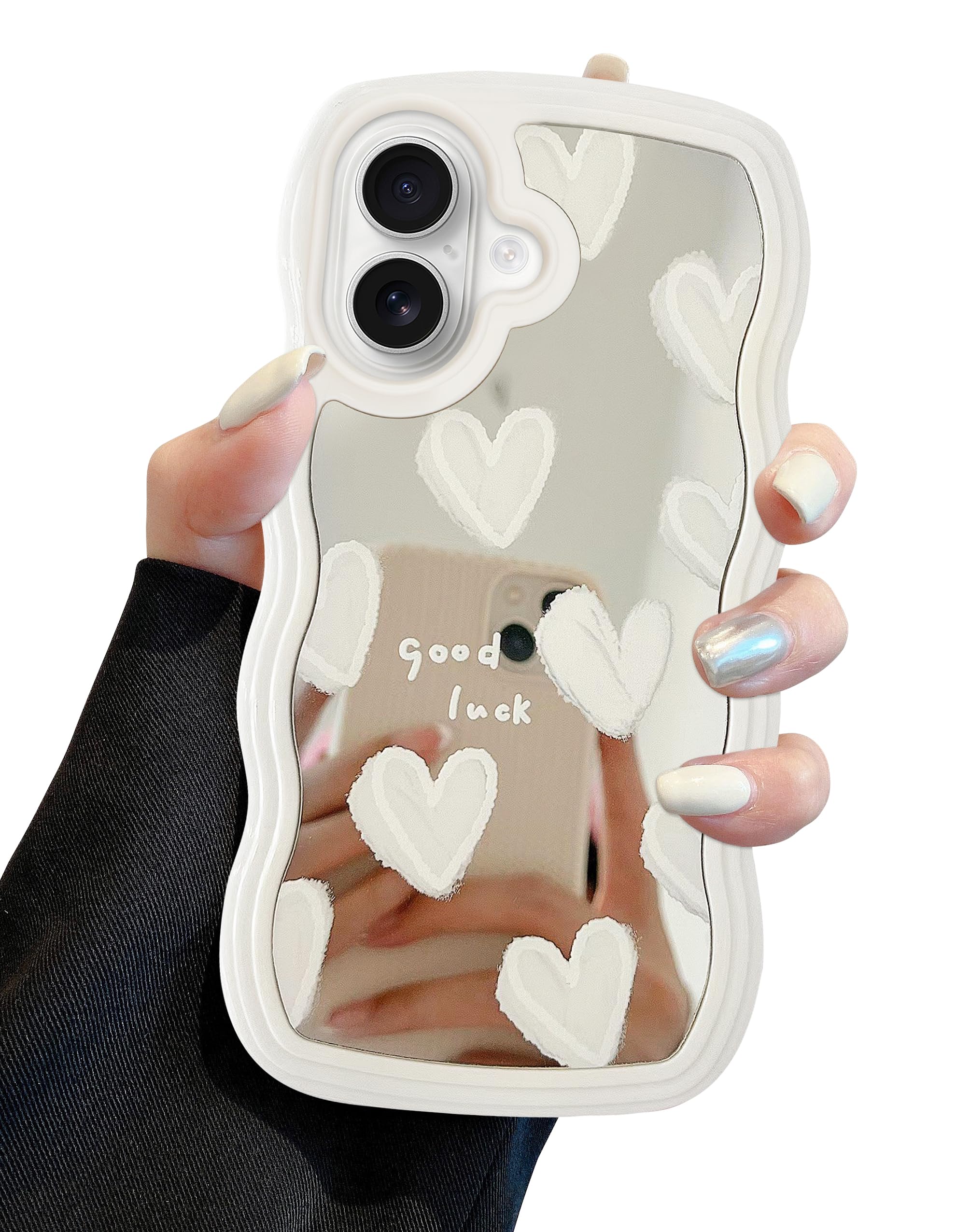 Amazon.com: Jusy Compatible with iPhone 16 Plus Case with Wavy