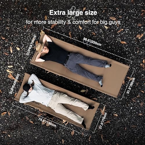 Miniatura 4 de ONETIGRIS SUPRATIROS - Catre de campamento extragrande, cuna de dormir de gran tamaño con patas extensibles para campamento, viajes en automóvil,