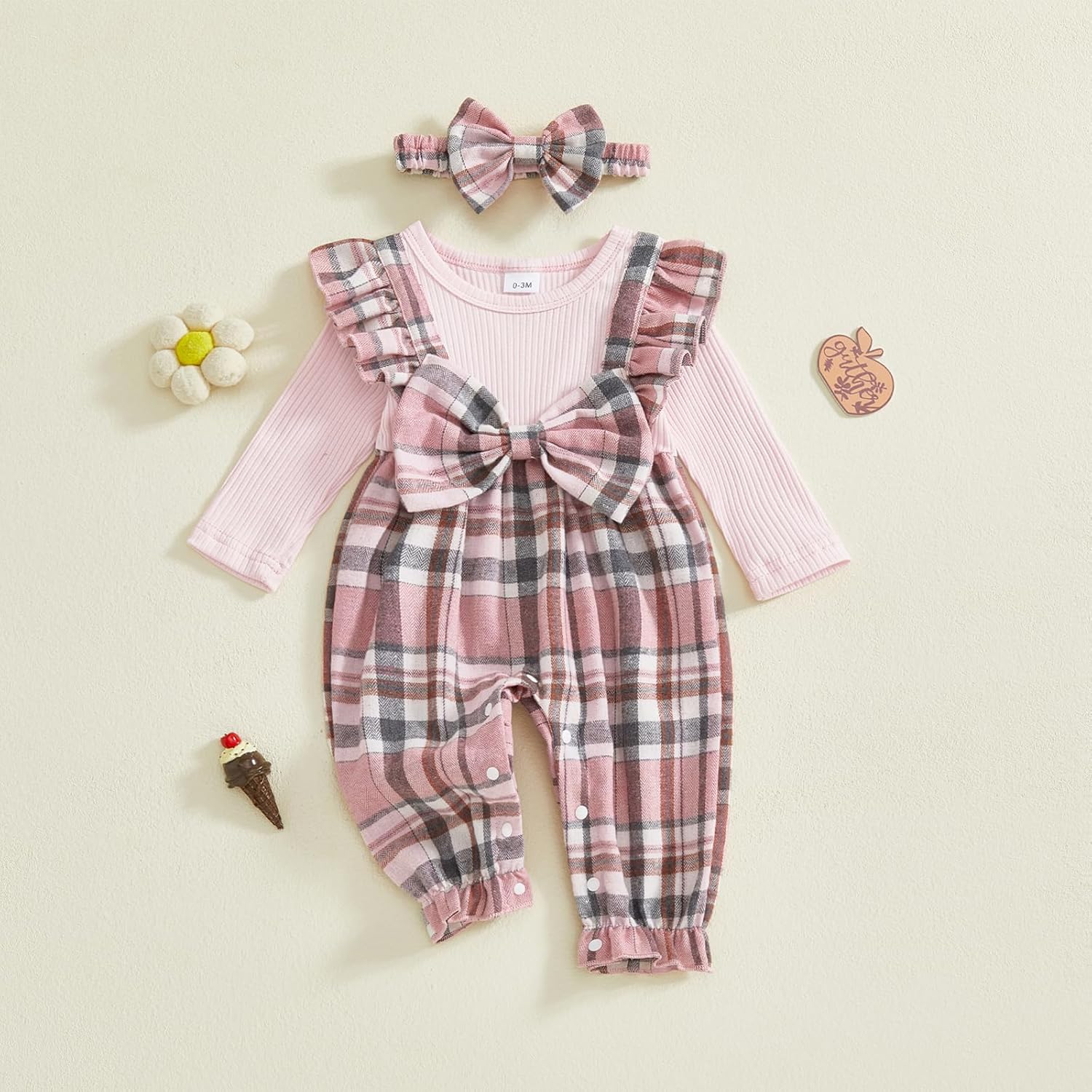 Rtnnsbbfcm Newborn Baby Girl Clothes Short Sleeve Bow Floral Romper One Piece Jumpsuit Summer Infant Outfits Girls - Image 4