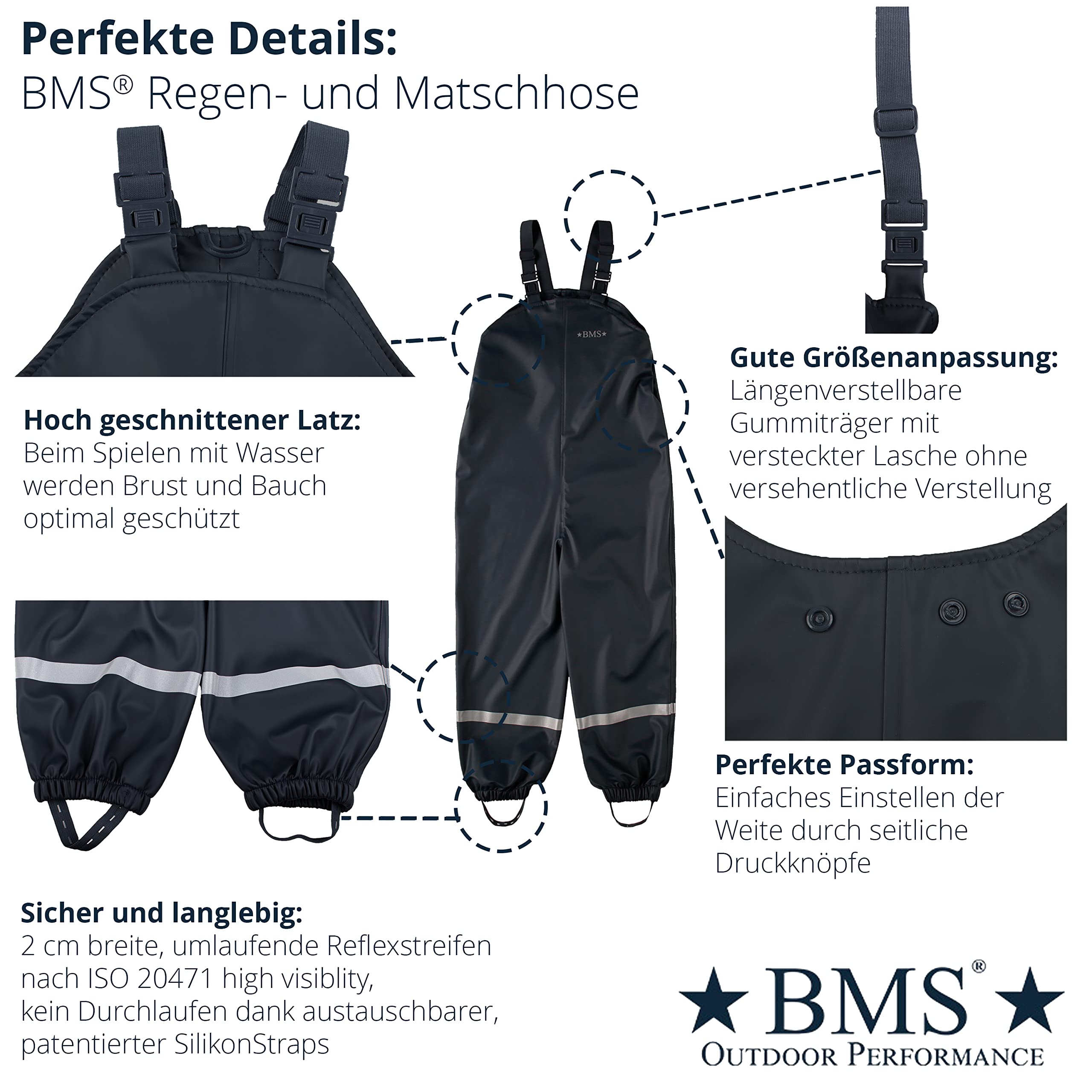 BMS Baby - Jungen Freizeithose Matschhose Softskin
