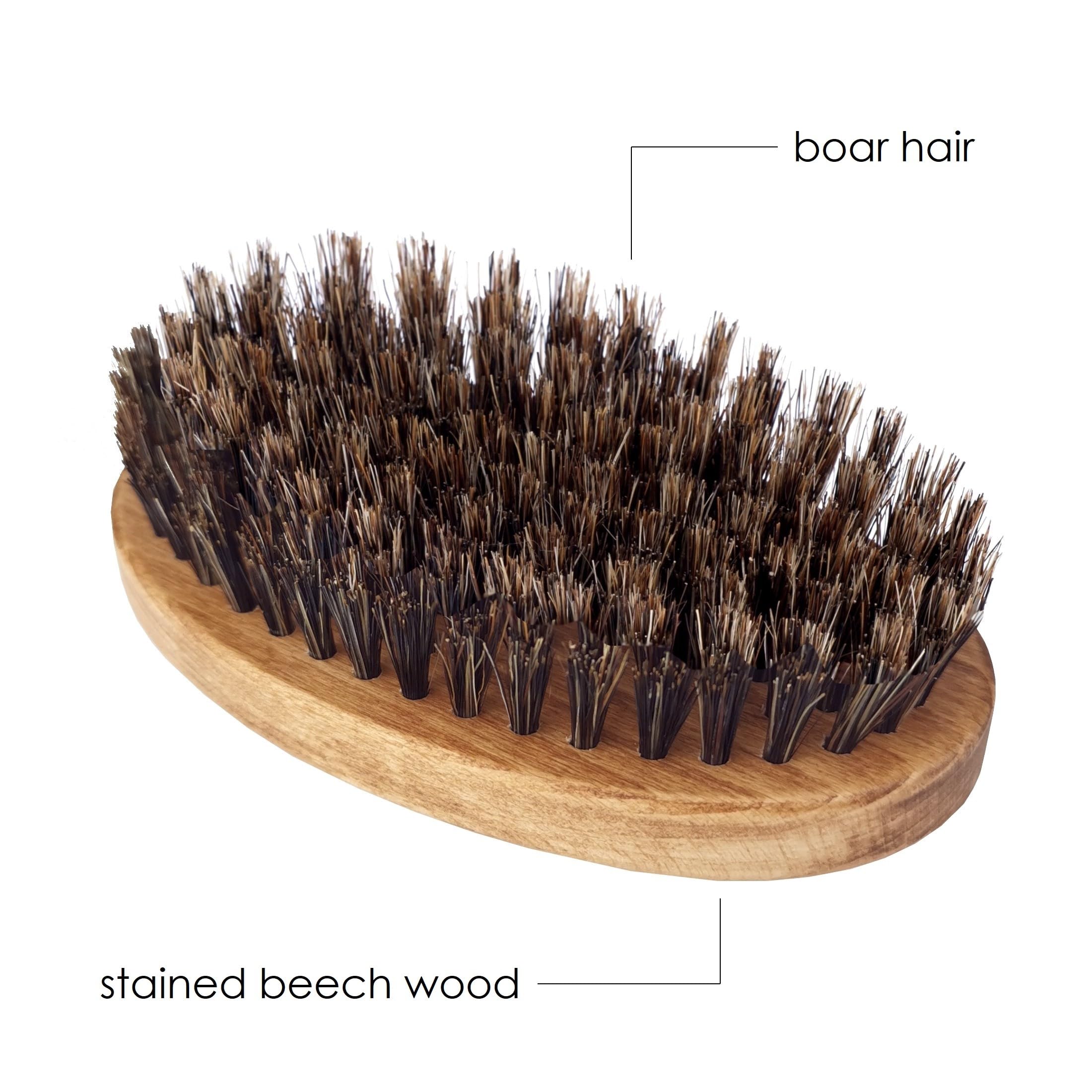 LEVIATAN Antonio Beard Brush Made of Boar Bristles, Boar Bristle Brush, Beard Care, Natural Beard Brush, Beard Styling - Image 2