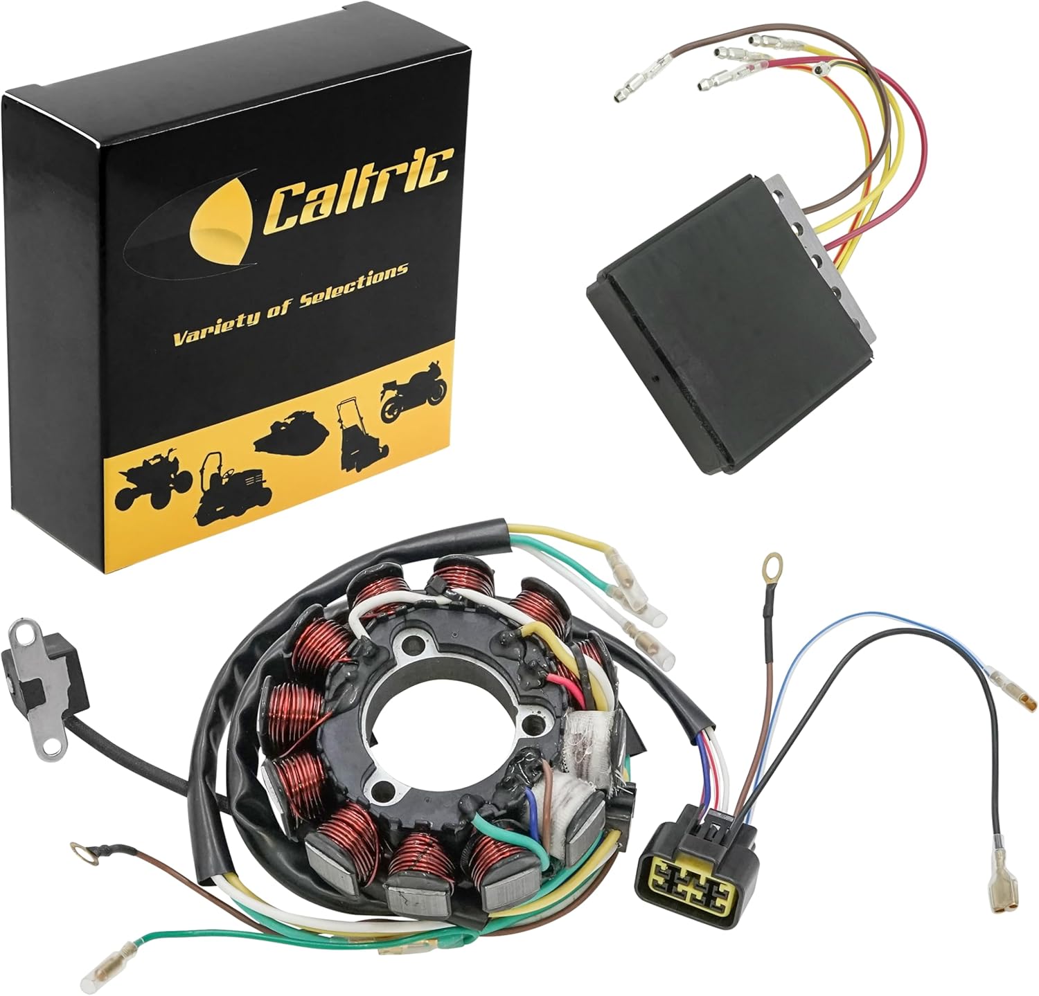 Caltric Stator and Regulator Rectifier Compatible With Polaris Trail Boss 325 2000-2002