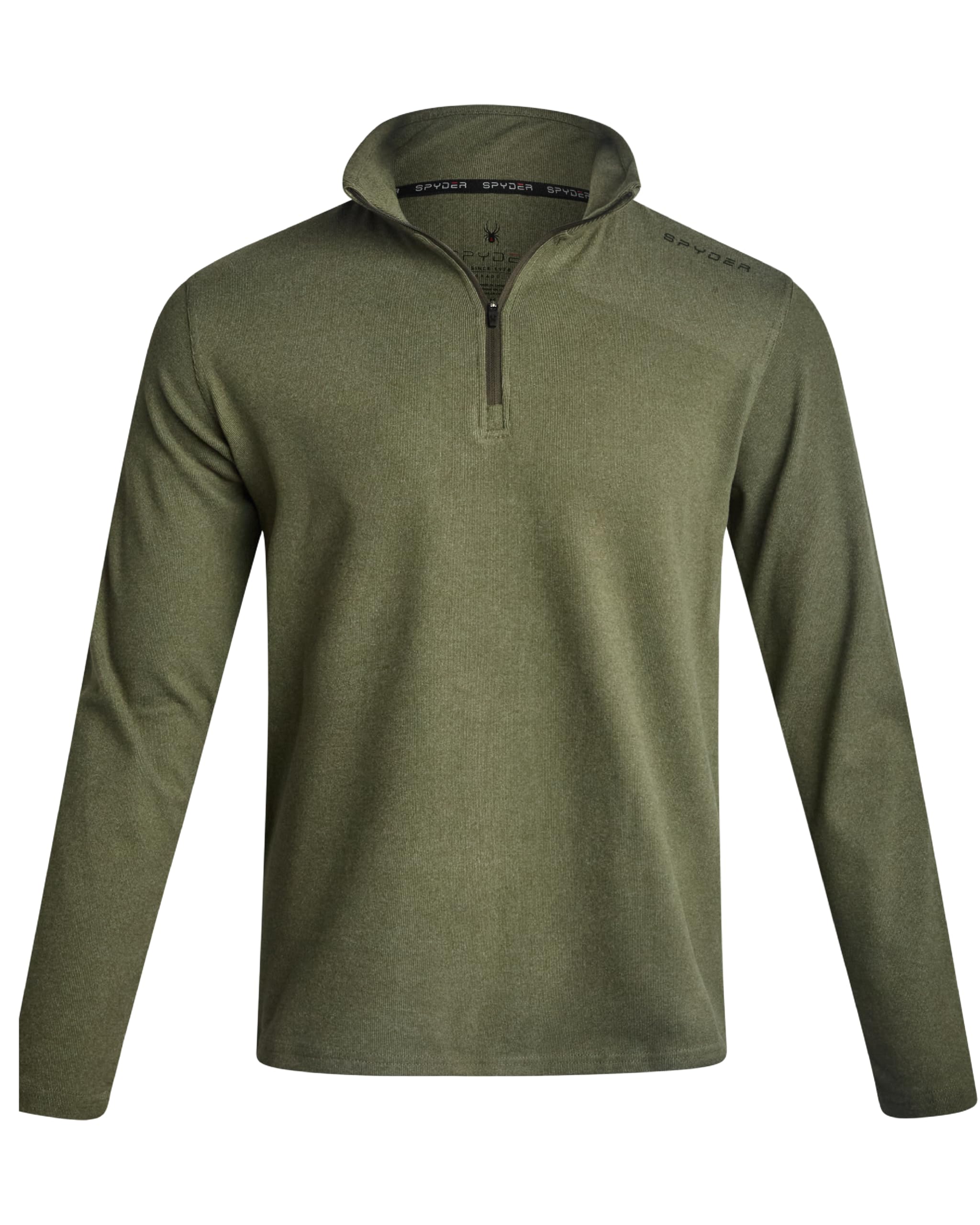 Spyder Men's Olive Quarter Zip Pullover Sweatshirt - Lightweight Soft Fleece Athletic Pullover - Gym & Running Sweatshirts For