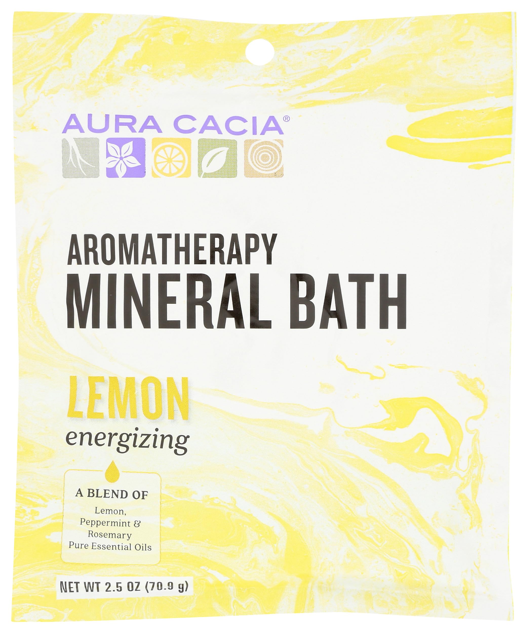 Aura Cacia Mineral Bath Energizing Lemon 2 5 Ounce