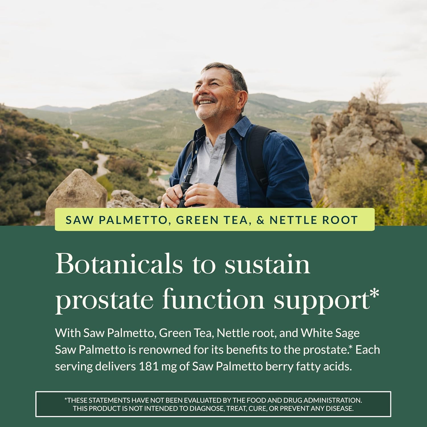 Gaia Herbs Prostate Health - Supports Prostate Health and Function for Men - with Saw Palmetto, Green Tea, Nettle Root, and White Sage* - 120 Vegan Liquid Phyto-Caps (60 Servings)