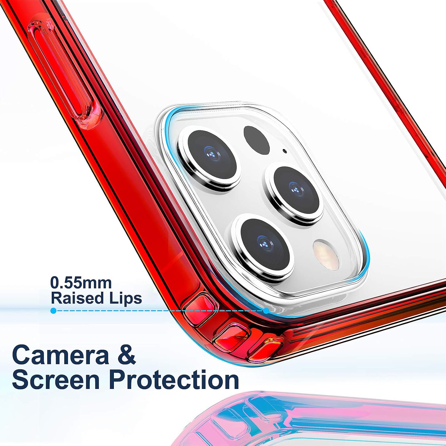Mkeke Compatible with iPhone 12 Case, Compatible with iPhone 12 Pro Cover for 6.1 Inch 2020 (Gules)