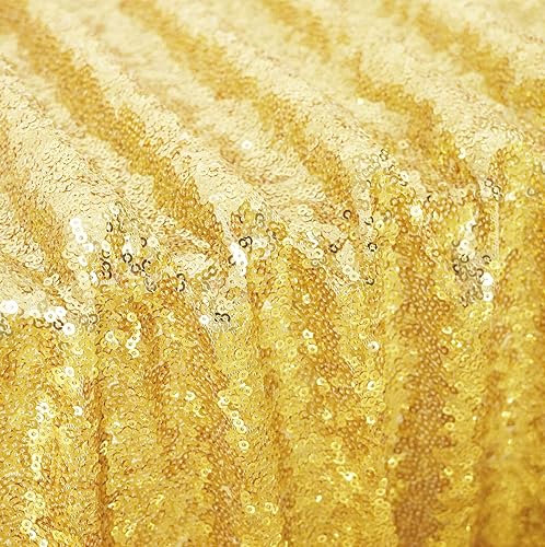 Miniatura 5 de Poise3EHome Mantel rectangular de lentejuelas para exhibición de tartas y postres de fiesta, en eventos, Lentejuela, Dorado