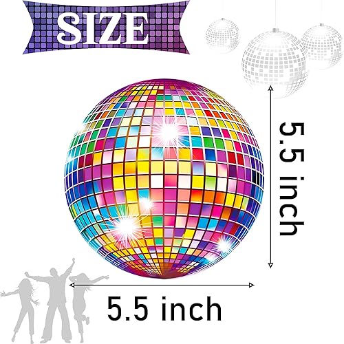 Miniatura 4 de C L Cooper Life Remolinos colgantes de bola de discoteca, decoración de fiesta de cumpleaños temática de los años 70, serpentina de techo para 80,
