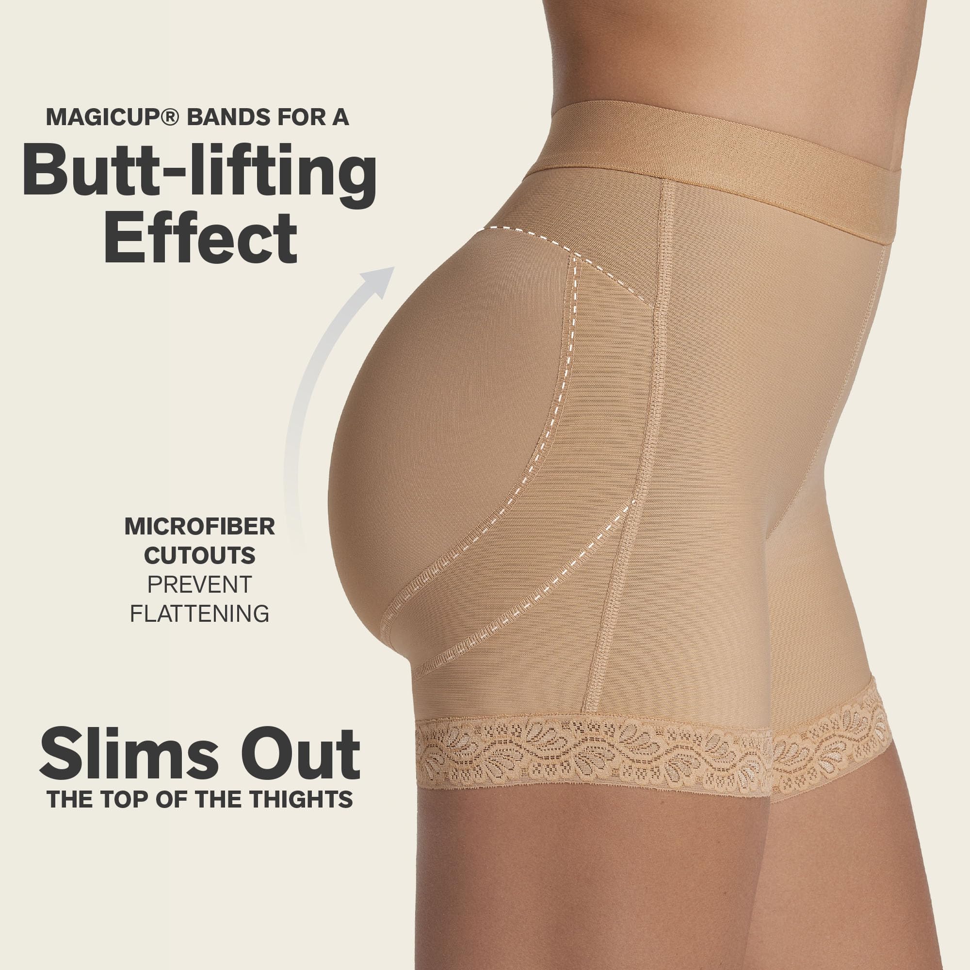Leonisa Braga Faja Reductora Antirozaduras para Mujer - Bragas Fajas Postparto Tipo Short