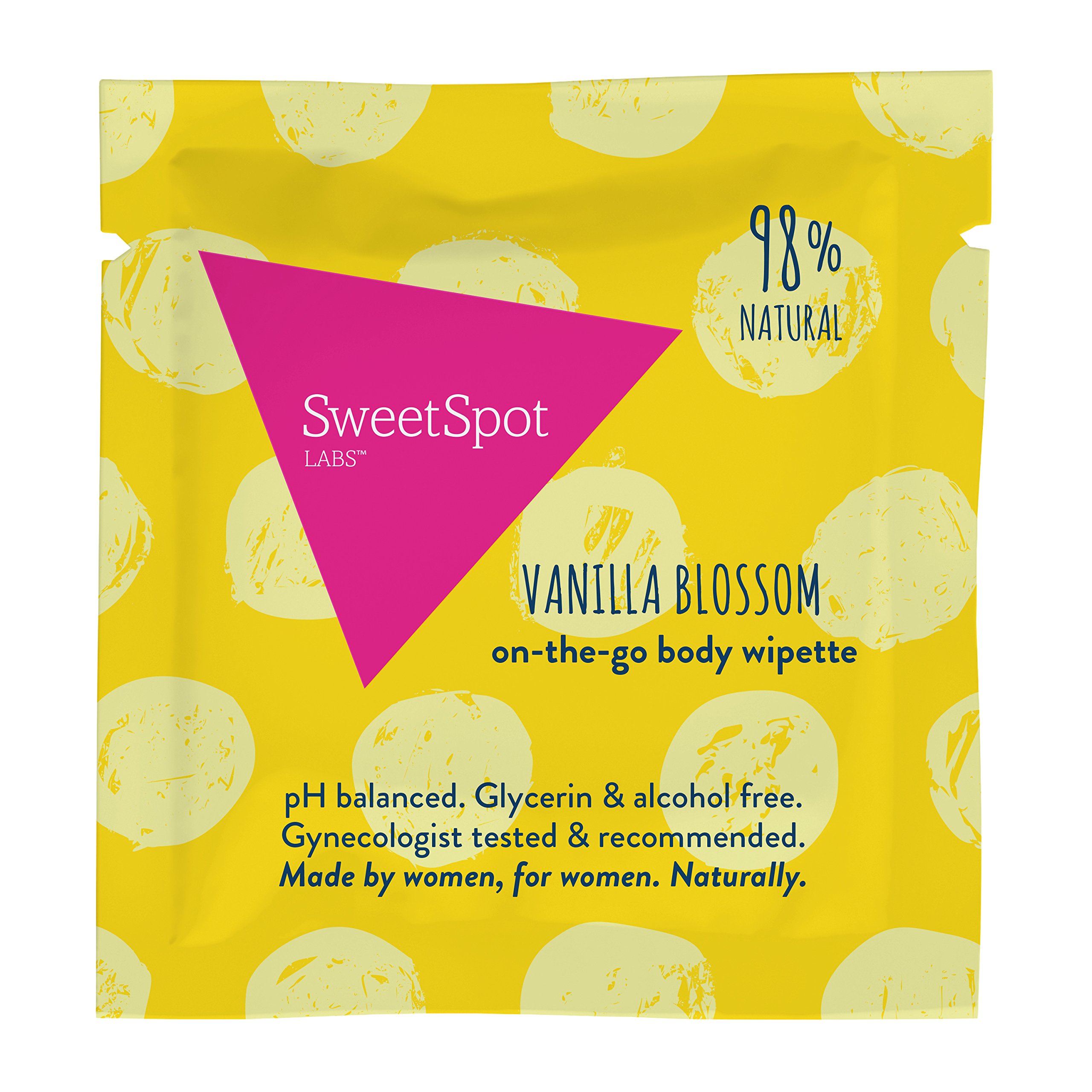 SweetSpot Labs pH Balanced Feminine Wipes, Vegan & Cruelty Free, Gynecologist Approved | Hydrating, Soothing, Gentle | 500 Individually Wrapped Vanilla Blossom Wipes
