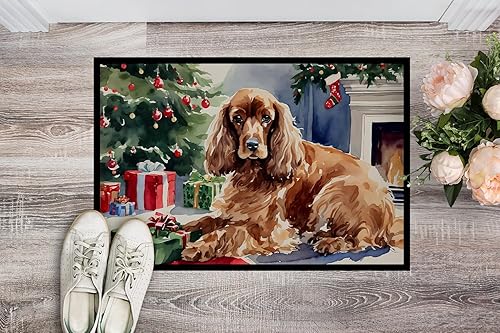 Miniatura 2 de Caroline's Treasures DAC2635MAT Cocker Spaniel Cozy Christmas Doormat Front Door Mat Indoor Outdoor Rugs for Entryway, Non Slip Washable Low Pile,