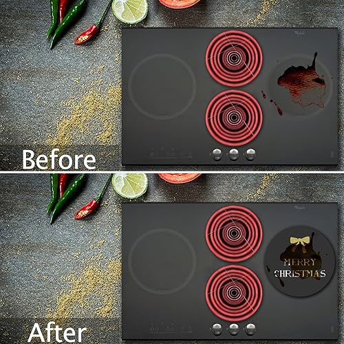 Miniatura 140 de Tucocoo Fundas para quemadores de estufa, juego de 4 fundas para estufas de gas de vino tinto retro, cubiertas superiores de estufa de 8 pulgadas