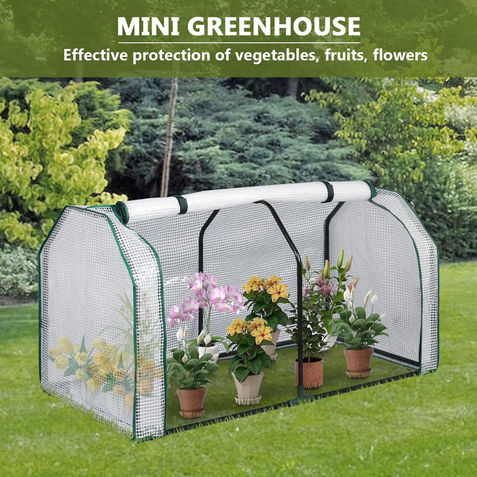 COSTWAY Blumenkasten Mit Rankgitter, Hochbeet Mit S Produktbild-Vorschau 6