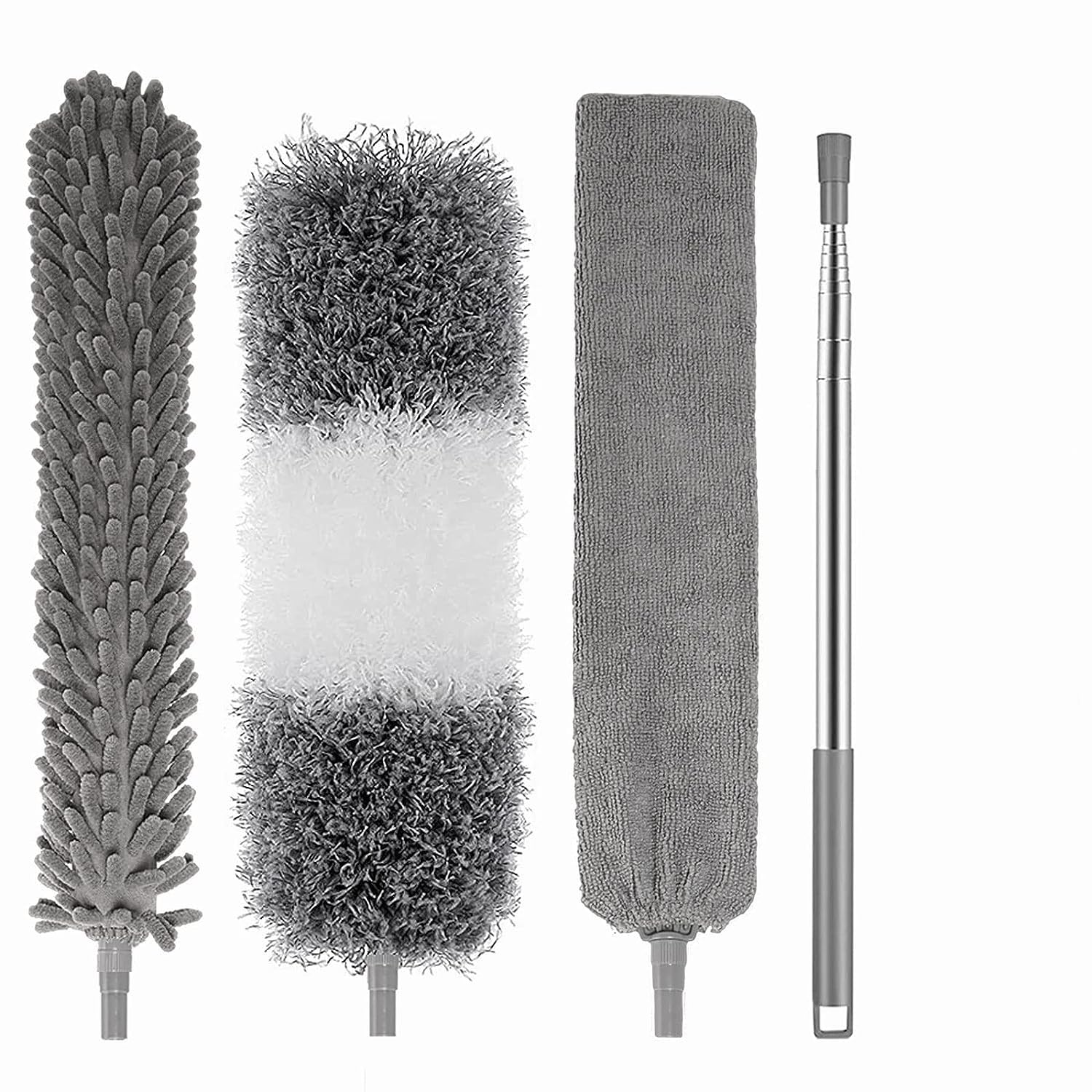 Luteti Microfiber Feather Duster 4PCS - Extendable & Bendable Dusters with Long Extension Pole, Washable Lightweight Dusters for Cleaning Ceiling Fan (B0CHBBP9KZ) Amazon Price History, Amazon Price Tracker