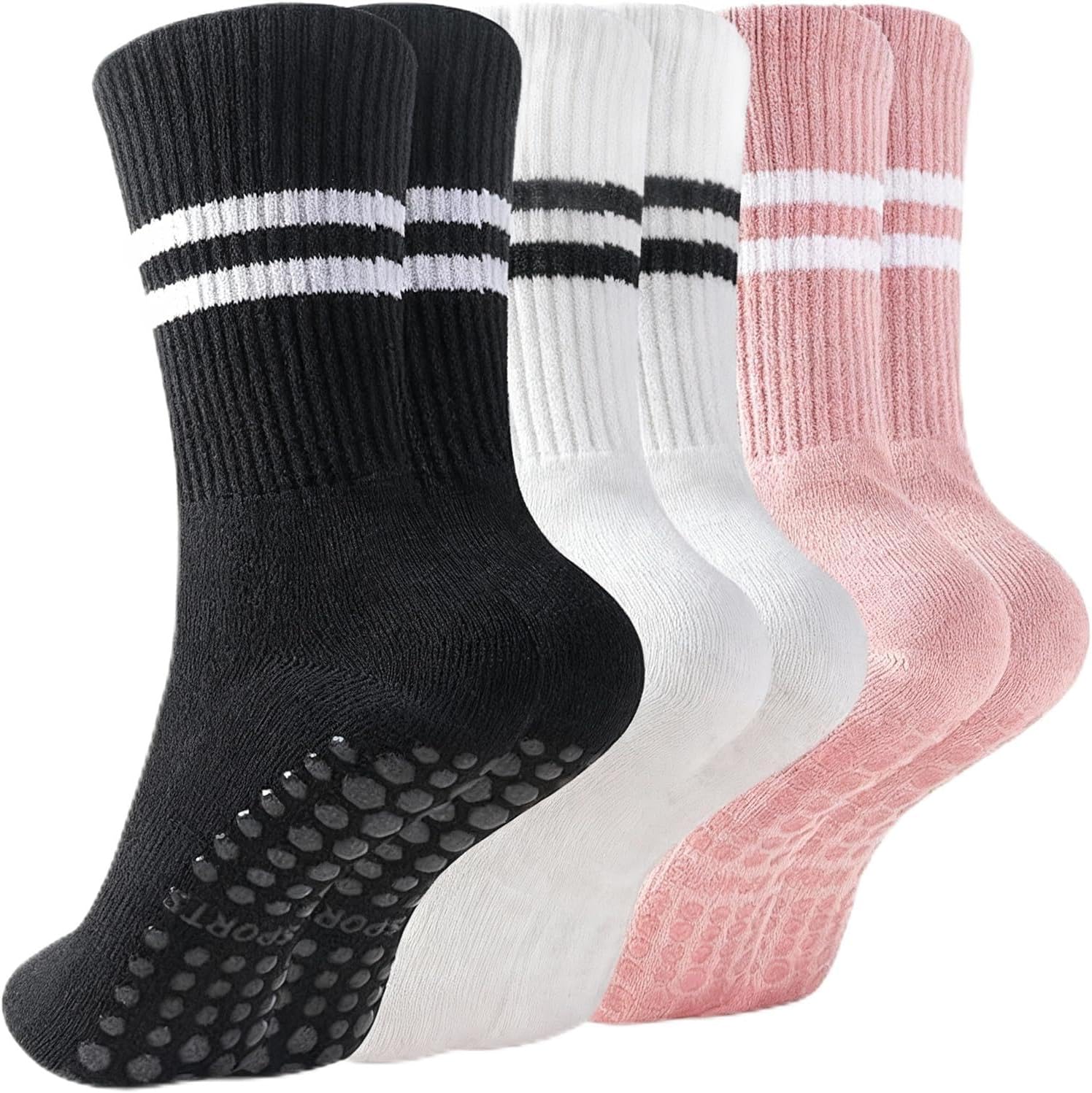 3 pairs - black