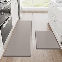 Vista 24 de StepRite Tapetes de cocina, 2 piezas, tapetes de cocina acolchados antifatiga para piso, tapetes de escritorio antideslizantes de pie, juego