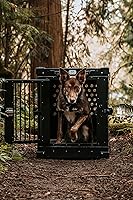 Vista 2 de Jaula para perros de aluminio con recubrimiento en polvo totalmente plegable y resistente, mediana (negro)