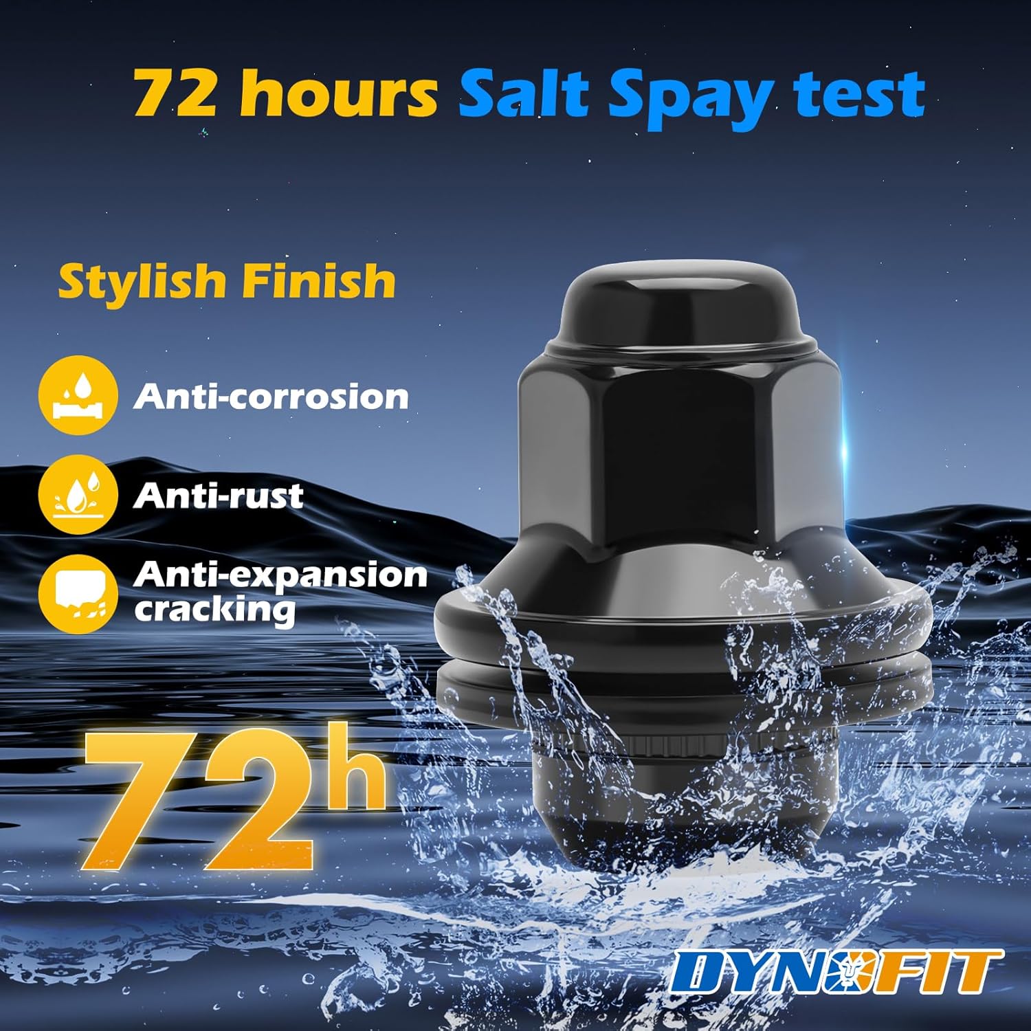 Dynofit 14x1.5 Wheel Lug Nuts Compatible with Toyota Tacoma 2024-2026,Tundra 2022-2026,4Runner 2025-2026,OEM Mag Washer for LX600,24PCS One-Piece Design 21mm Hex Lug Nuts,Replace OE 90942-A1007|01121