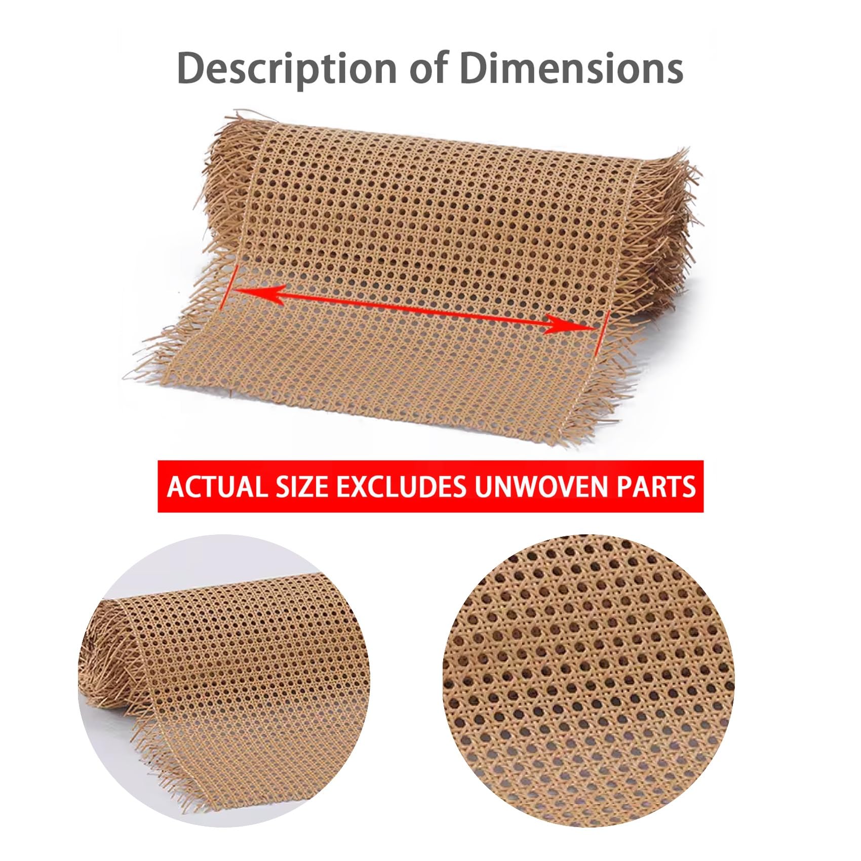 80cm Breites, Rattan Geflecht Gurtband Rolle PE Kunststoff, Wiener Geflecht Meterware, Rattan Vorgewebtes Offenes Netz Gewebe für DIY Stuhl Möbel Schranktür Dunkelbraun(80x300cm)