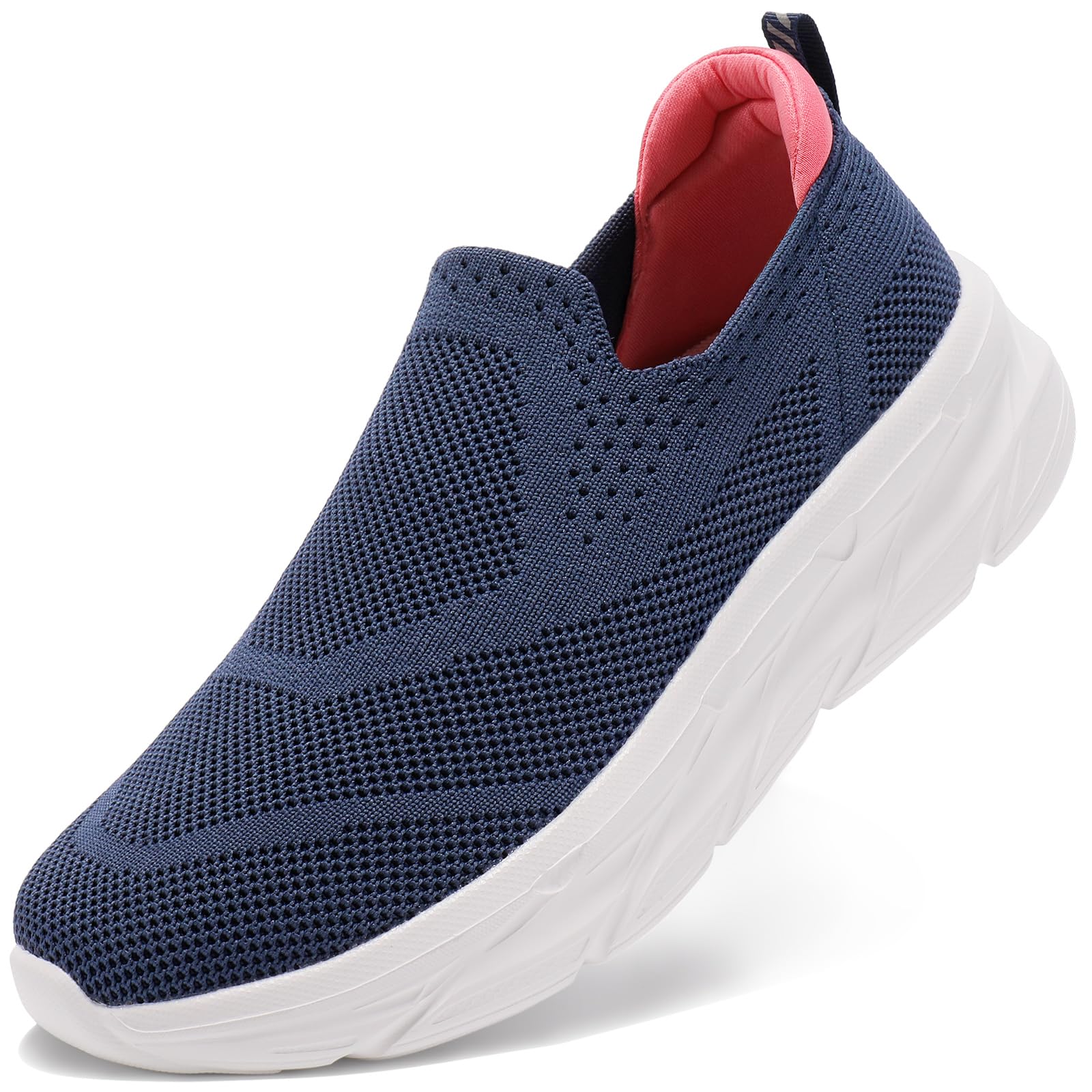 STQ Scarpe da ginnastica da donna senza lacci, con punta larga, comode, da tennis, in memory foam, ortopedico, supporto per arco plantare, per fascite plantare, palestra, fitness