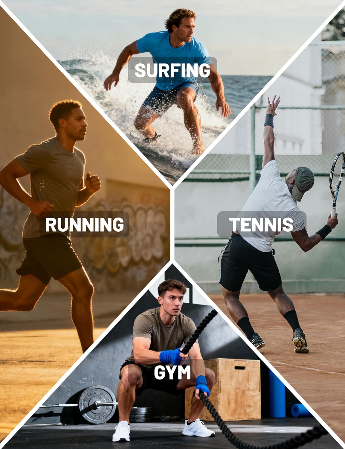 MAGCOMSEN Mens Rash Guard Short Sleeve UPF 50+ Sun UV Quick Dry Shirts Workout Swim Running Athletic T-Shirt - Image 2