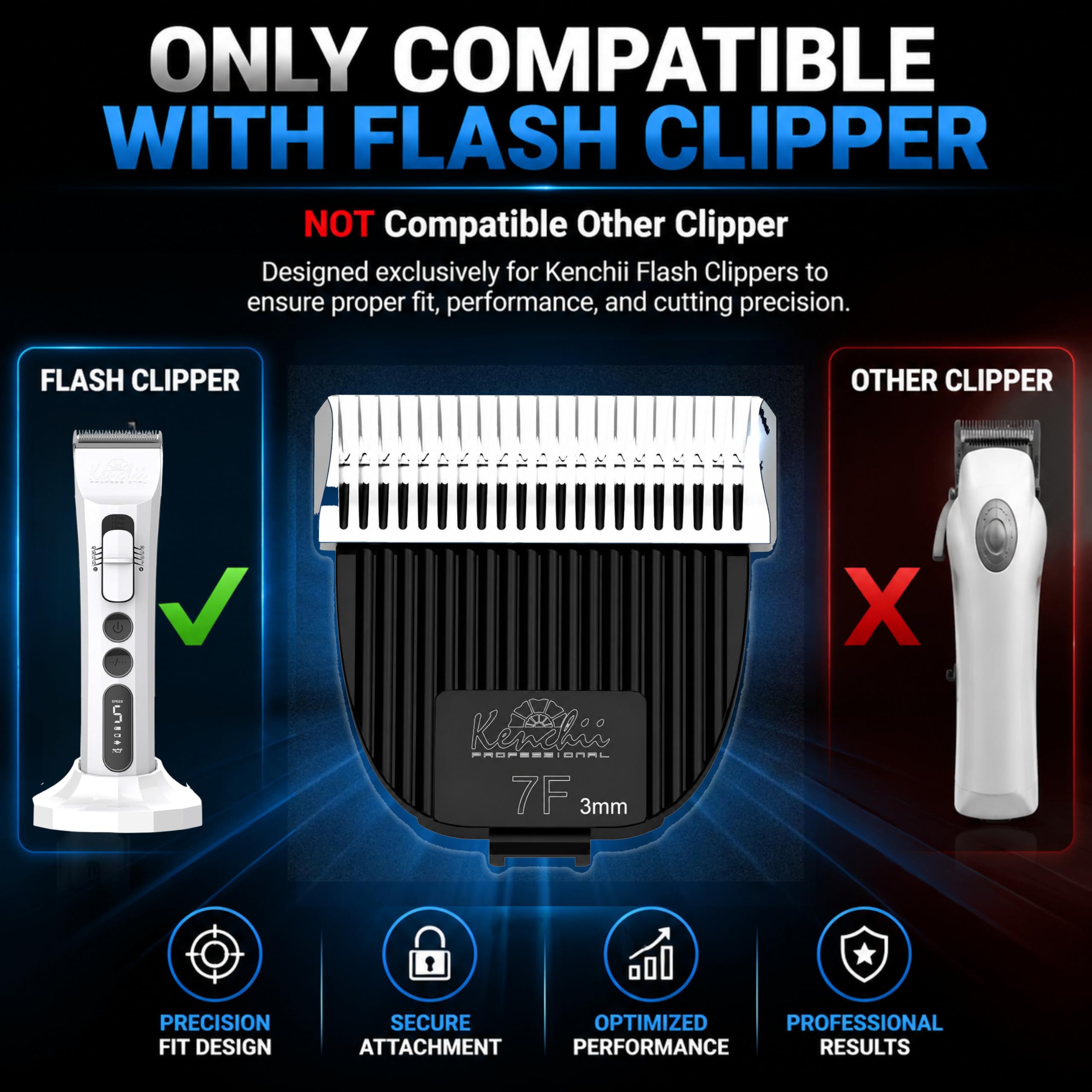 Amazon.com: Kenchii Flash Clipper Blade (7F,3mm) Only Compatible