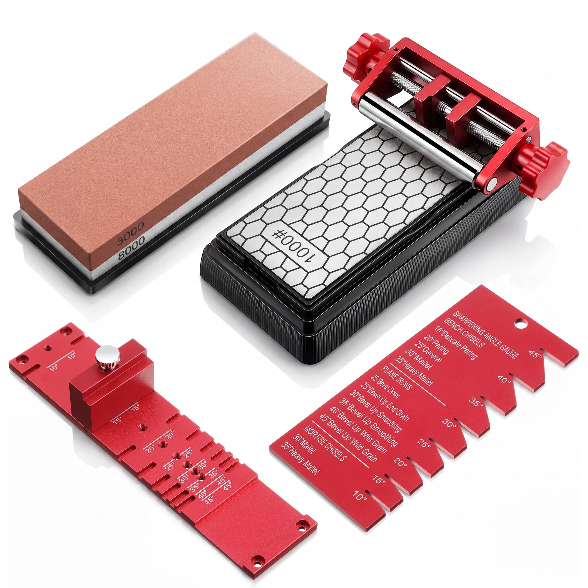 Dreyoo Diamond Chisel Sharpening Stone Kit for Woodworking Chisels