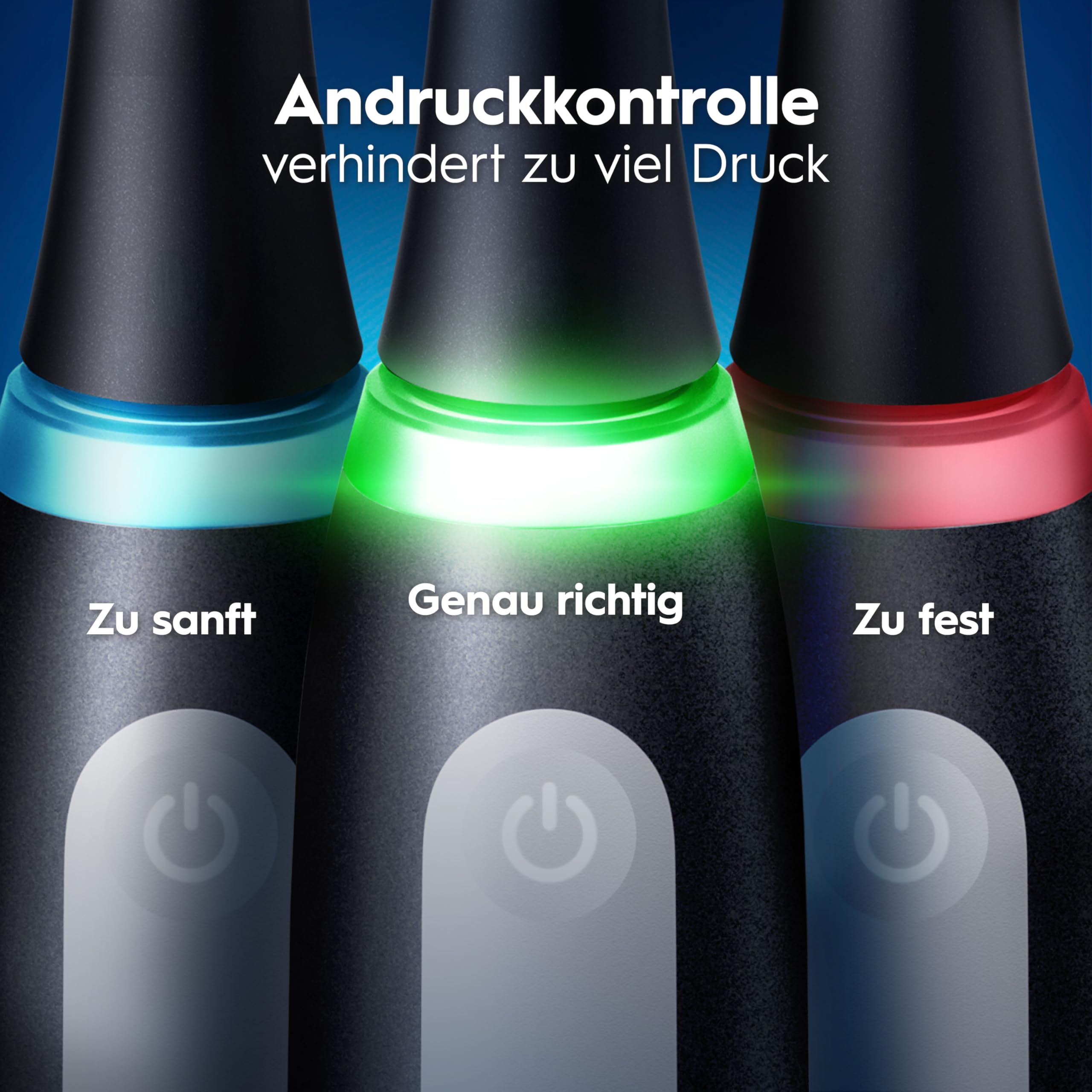 Oral-B iO Series 3 Elektrische Zahnbürste, Schwarz | Inkl. 1 Aufsteckbürste, GUT GETESTET von STIFTUNG WARENTEST, Electric Toothbrush mit 3 Putzmodi für Zahnpflege