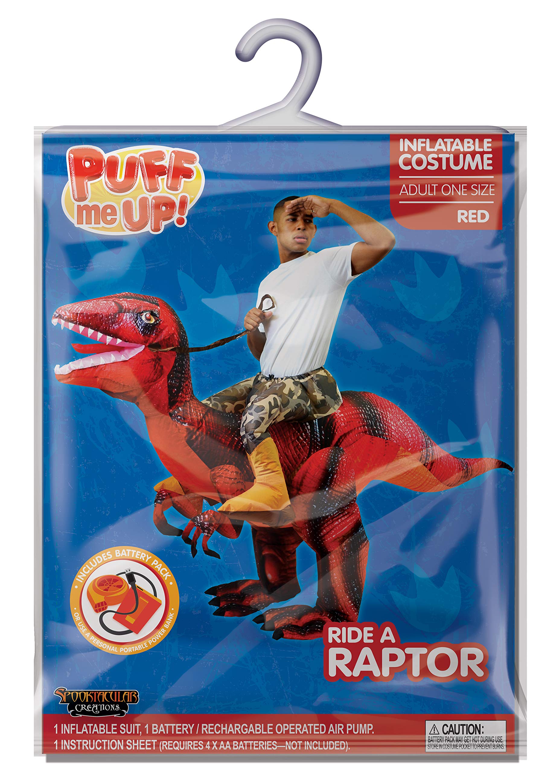 Inflatable Raptor Rider Costume Spooktacular Creations Inflatable Costume Raptor Halloween Riding A ...