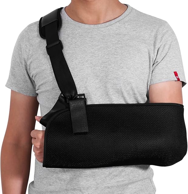 Healifty Arm Sling for Shoulder Injury - Lightweight, Breathable Shoulder Immobilizer for Men & Women - Ergonomic Adjustable Rotator Cuff Sling for Broken, Dislocated, Fracture & Strain