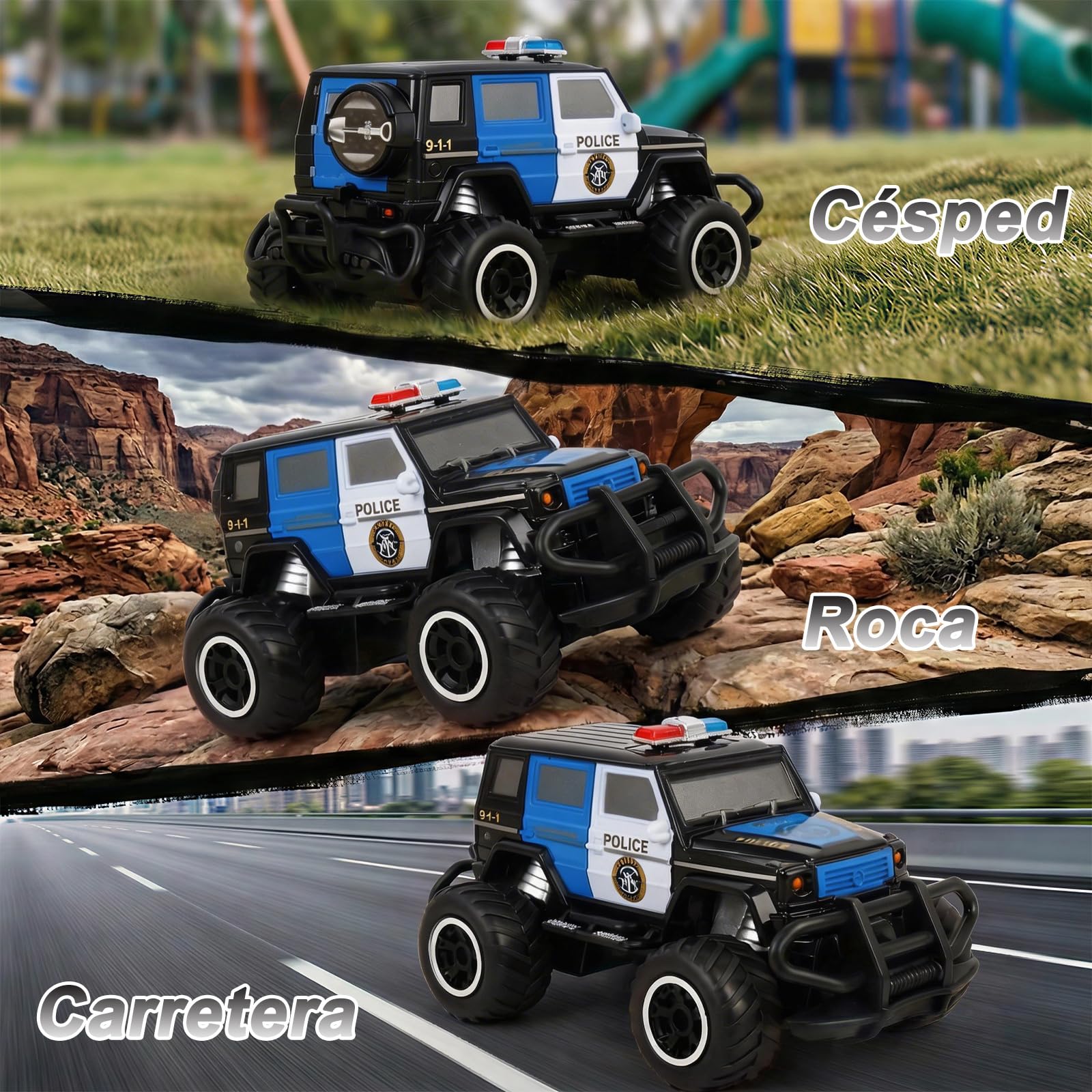 Pup Go Coche Teledirigido para Niños 3+ Años, Niños, Rápido RC Coche de Juguete, Coche Radiocontrol Coche de Policía Niña, Radio Control de Coches Juegos Regalos Cumpleaños
