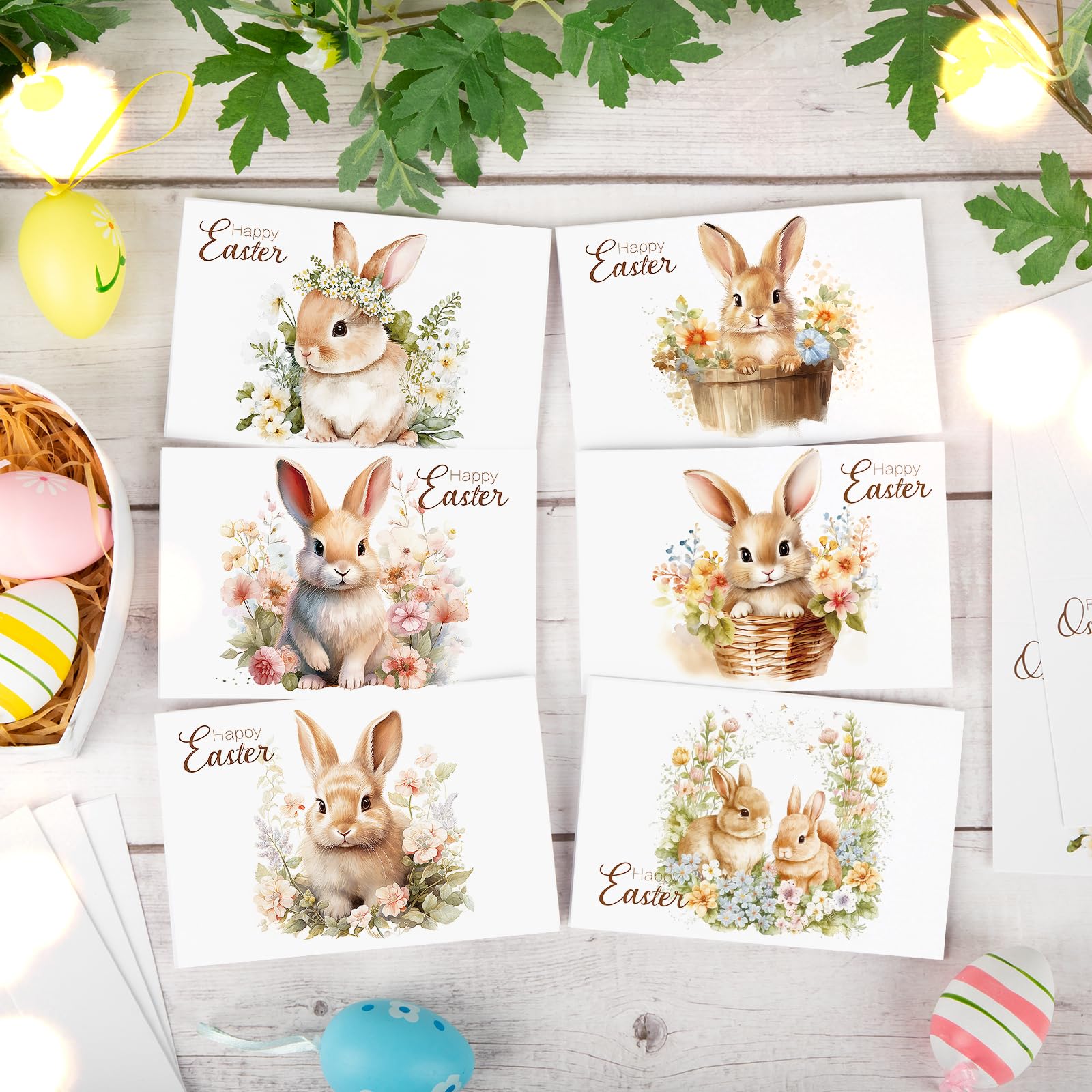 Happy Easter Cards Multipack With Envelopes,Colourful Easter Greeting - View #6