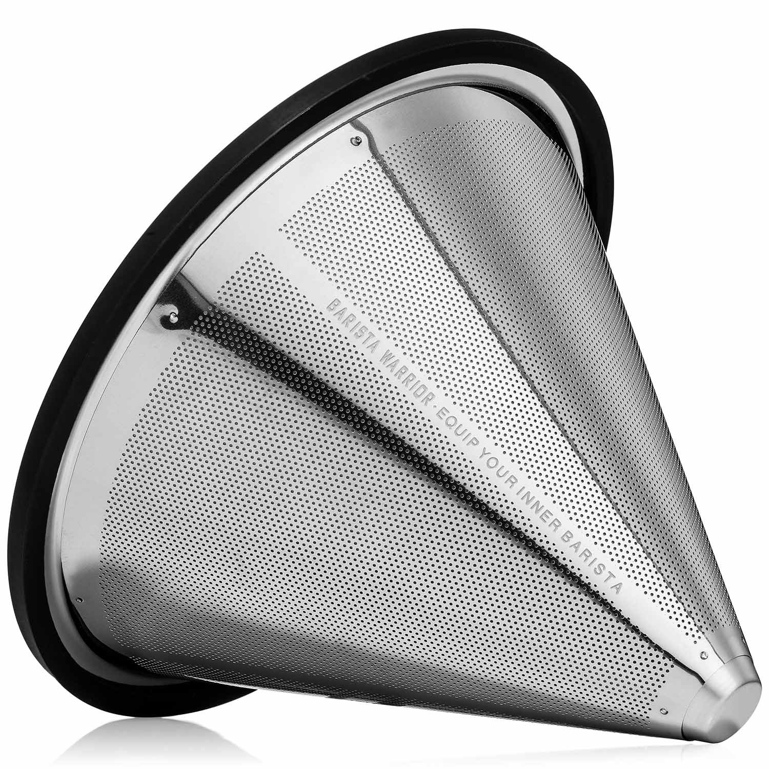 Barista WarriorCompatible for Chemex & Hario V60 Pour Over Coffee Filters - Reusable Stainless Steel - Best Coffee Maker and Bar Accessories (Silver)