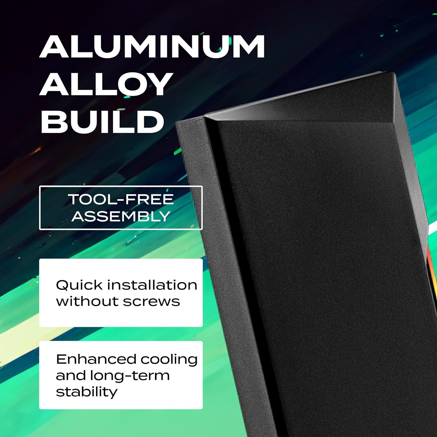 ADATA EC700G - M.2 PCIe/SATA SSD Enclosure - High-Capacity Storage - Game Console Compatible - Quick Load SSD Expansion - Aluminum RGB - No Tools Needed - AEC700GU32G2-CGY