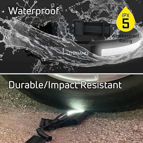 Miniatura 5 de Liteband PRO - Linterna frontal personal ajustable de haz ancho de la serie 1000, iluminación de 210, funciona con pilas, se adapta a sombreros y