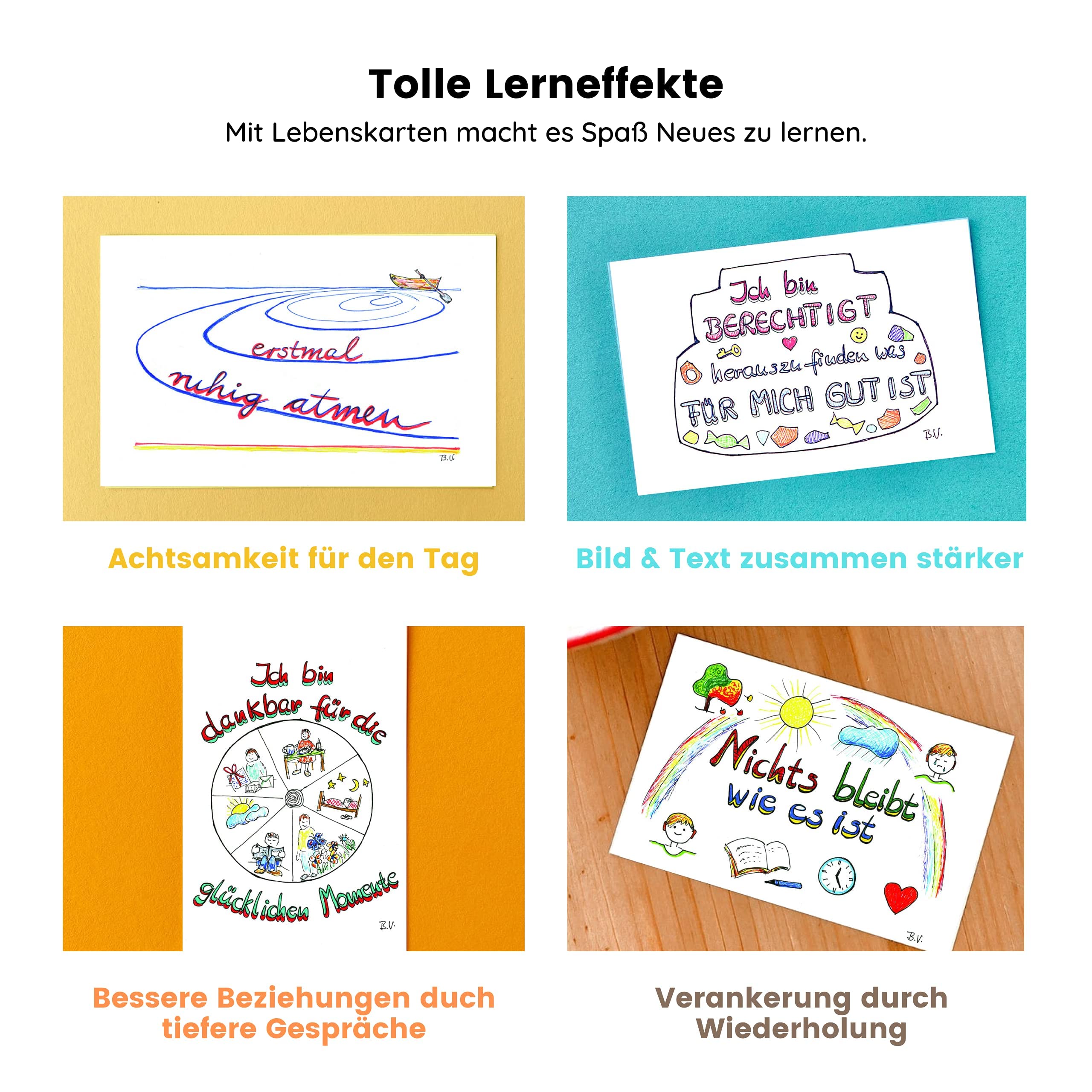 Lebenskarten Serie 1" Das Original" (72 Karten + Begleitheft) – Affirmationskarten, Coaching Karten für Selbstwert, inneres Kind & Krisenbewältigung – Achtsamkeitskarten als Geschenk für Frauen