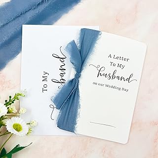 A Letter To My Husband On Our Card - Wedding Vow Card for Groom - Wedding Day Letters - Groom Gift from Bride - Gift for Him