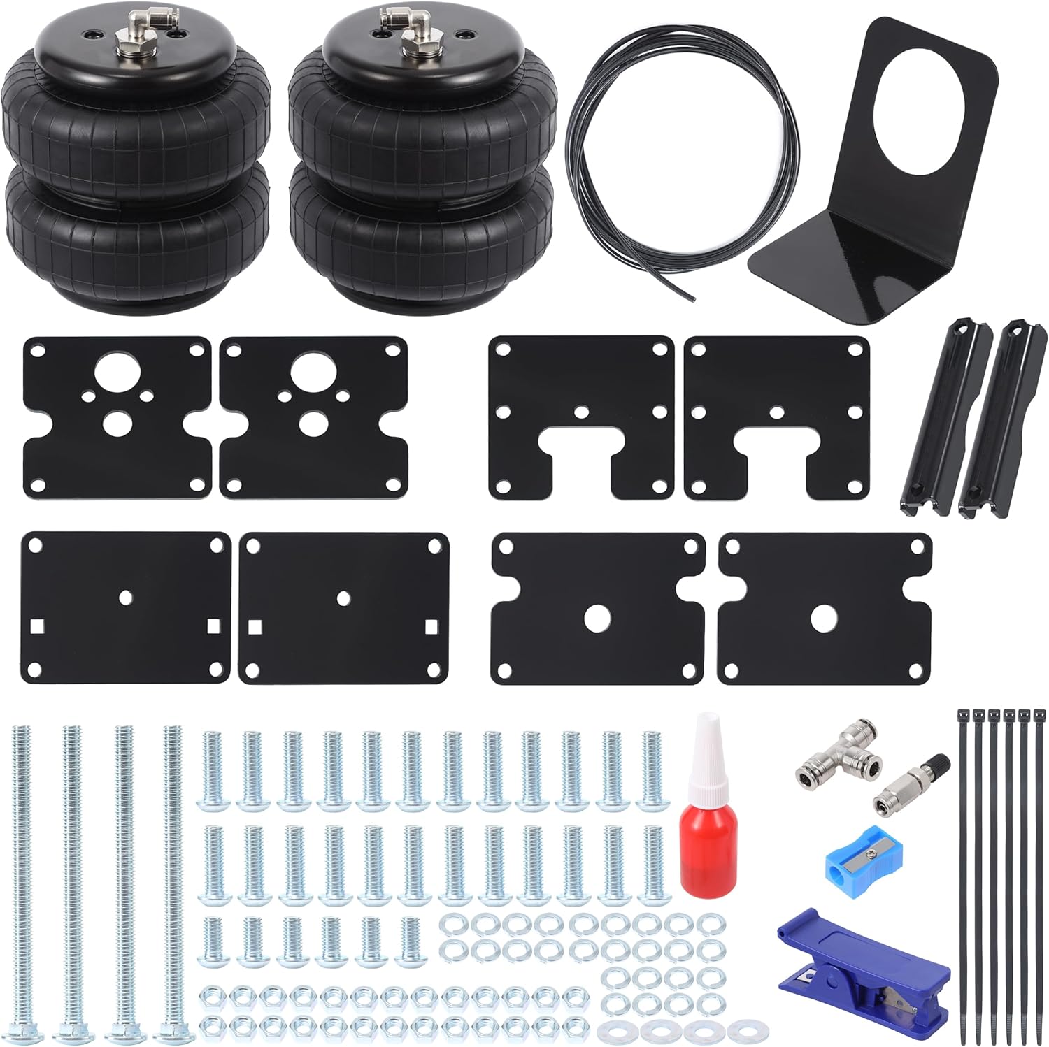 Air Spring Bags Suspension Kit for 1999-2007 Chevy Silverado 1500, GMC Sierra 1500 2WD & 4WD Pickups Rear Air Lift Helper Spring Kit, Load Leveling Capacity 5,000 lbs