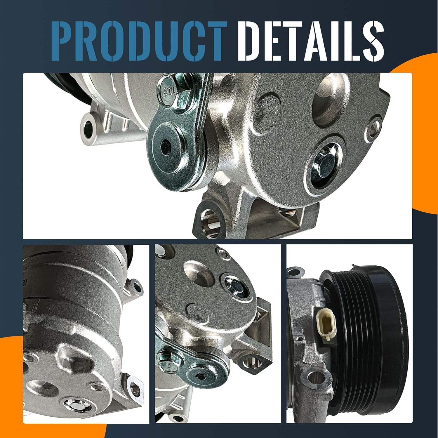 CO20151C A/C Air Conditioner AC Compressor W/Clutch for GMC C1500 C2500 C3500, for Chevrolet K1500 K2500 K3500, for Cadillac Escalade for Isuzu Hombre for Olds Bravada 1995-2000