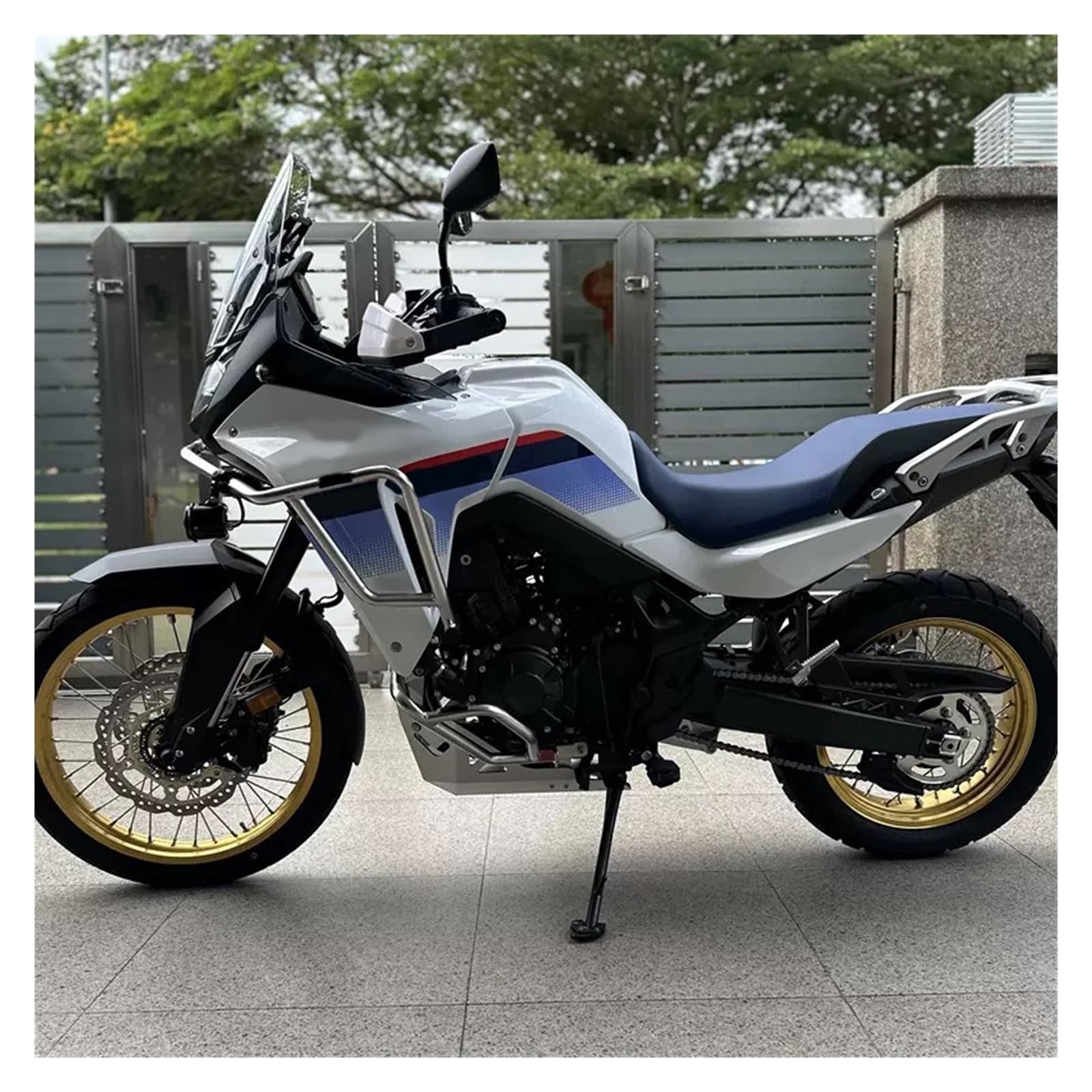 Pasuje Do Honda XL 750 TRANSALP750 2023-2024 Paski Awaryjne Motocykla Osłona Zbiornika Silnika Bar Zderzak Kaskaderska Klatka Protector Motocykl Pasek Awaryjny(Black-Upper Only)